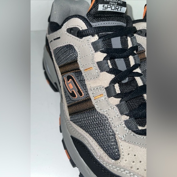 Skechers Sport Vigor NWOB 2.0 Gray & Orange Memory Foam Men’s Size 8 SN51241 - Picture 6 of 10